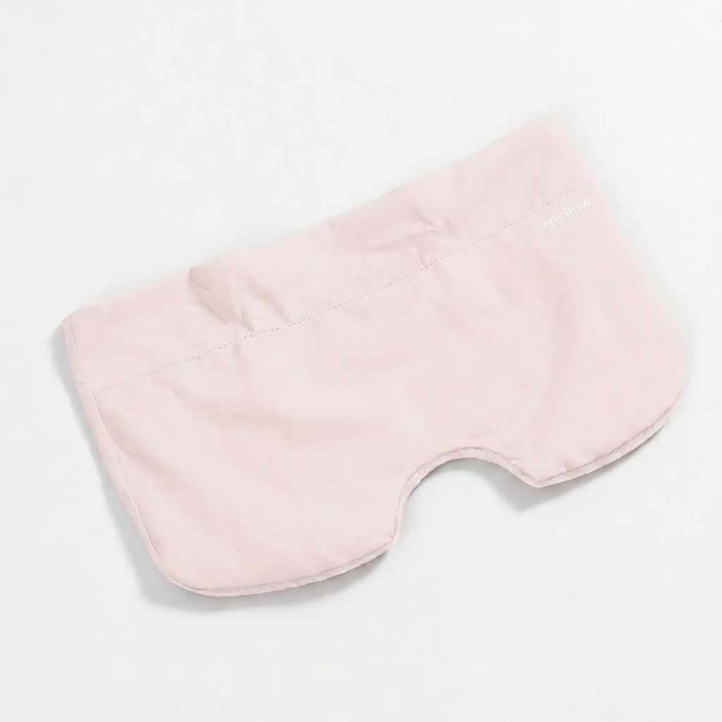 Mellow Sleep | Lights Out Weighted Eye Mask – Strapless 360° Wraparound Sleep Mask, Deep Pressure Relaxation Eye Mask for Better Sleep, Soft Comfortable Light Blocking Eye Mask for Travel, Naps & Stress Relief - Color: Pink