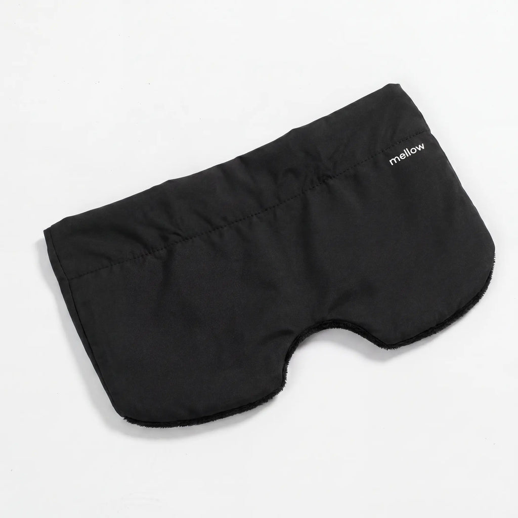 Mellow Sleep | Lights Out Weighted Eye Mask – Strapless 360° Wraparound Sleep Mask, Deep Pressure Relaxation Eye Mask for Better Sleep, Soft Comfortable Light Blocking Eye Mask for Travel, Naps & Stress Relief - Color: Black